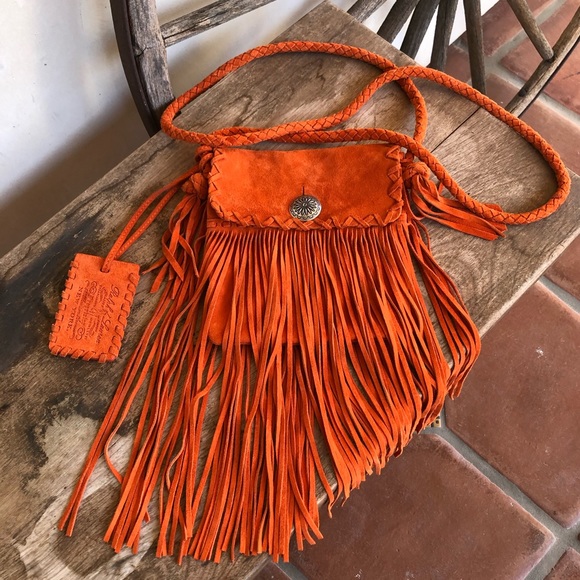 RALPH LAUREN COLLECTION Fringed Suede Western Bag!